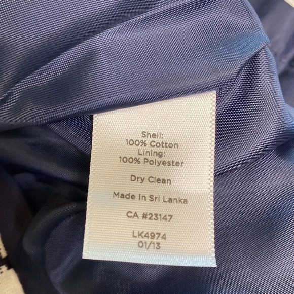 NWOT Talbots Snowy Houndstooth Navy and white Pencil Skirt size 4P - Picture 8 of 11